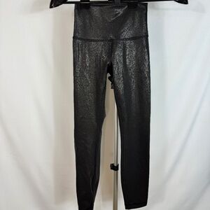 Lululemon Align High-Rise Pant 28" Shine Radiate Foil Print Black Size 2